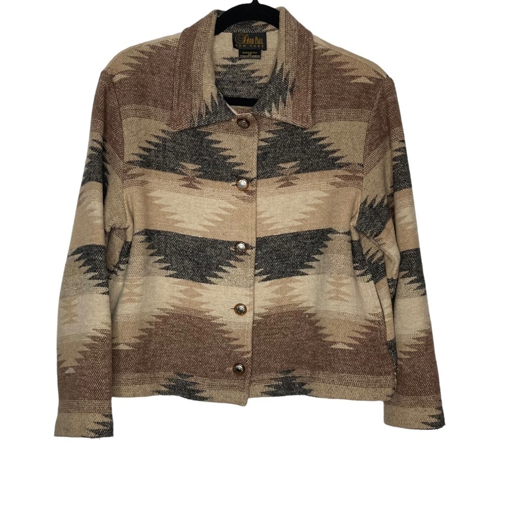 David Paul Southwestern Inspired Button-Up Short Jacket Sz S